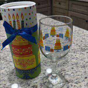 Birthday Celebration Wine Glass with Gift Box